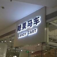 Enseigne lumineuse LED 3D personnalisée pour extérieur, lettres rétroéclairées, signalétique lumineuse pour devanture de magasin