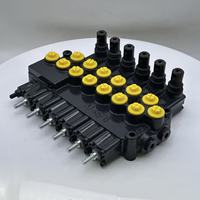 Distributeur de chargeurs hydrauliques YiKDE, 1 à 7 sections, fonte, 21 MPa, 45 L/min, vanne de commande directionnelle, pièces d'excavatrice, neuf
