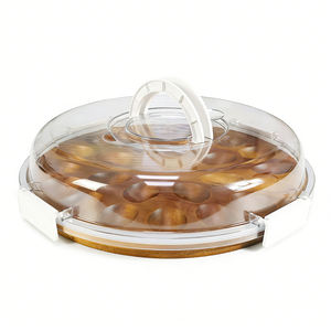 Bandeja de Madera para 24 Huevos con Tapa y Tabla de Cortar, Diseño Nuevo, para Huevos Rellenos, Ideal para el Hogar y Picnic - Product Image 3