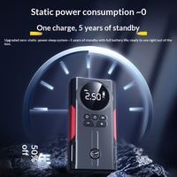 Compresseur d'air monocylindre en ABS pour voiture, gonfleur de pneus électrique sans fil avec manomètre, démarreur de secours