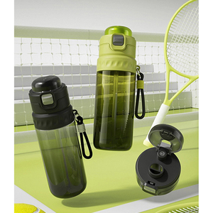 <b>750ml</b> PC Spray <b>Water</b> <b>Bottle</b> Stylish Large Capacity Plastic Straw Cup Sports Space Cup for Girls Student - Product Image 2
