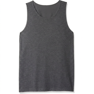 Men's Solid Color Cotton Sleeveless Tank Top O-Neck Knitted Casual Muscle <b>Vest</b> Plus Size - Product Image 1
