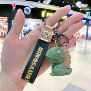 Phim hoạt hình dễ thương hình học đinh tán khủng long Keychain cao su 3D Anime búp bê xe Keychain Mặt dây chuyền vài ba lô quyến rũ Móc chìa khóa - Product Image 5