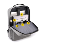 Sac à dos pour ordinateur portable à prix de gros avec plusieurs poches, sac pour homme, sac de voyage d'affaires avec USB