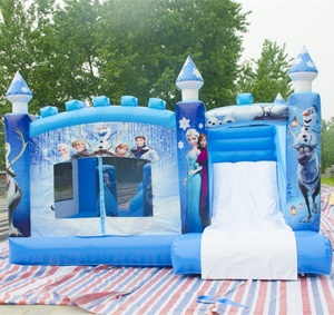 Château gonflable commercial d'extérieur, personnages de Frozen, respectueux de l'environnement, capacité 200-500 kg, taille 4x5 m, pour enfants, jardin - Product Image 3