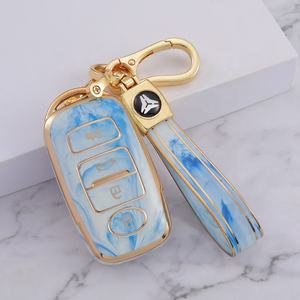 New Fashion Jade TPU Autos chl üssel etui Abdeckung mit Schlüssel bund Für Perodua Myvi Ativa Alza 4 Knopf Autozubehör Schlüssels chutz - Product Image 2