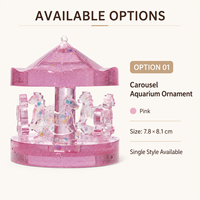 Ornement de carrousel pour aquarium, décoration de bac à poissons, accessoires d'aquarium personnalisés