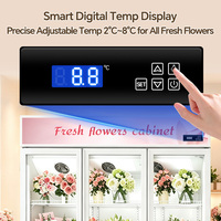 Réfrigérateur vitrine transparente anti-givre BoJin 2/3 portes pour fleuriste - Armoire commerciale sans drainage