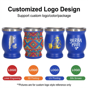 Precio de Fábrica al por Mayor: Taza de Mate Argentina de 8oz de Acero Inoxidable 304 de Doble Pared con Pajita - Product Image 2