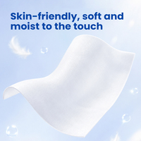 Sweet Carefor Microwetsoft Lingettes Jetables Micro Rouleaux de Toilette Humides Jetables ECO Papier Toilette Lingettes Toilette avec Distributeur
