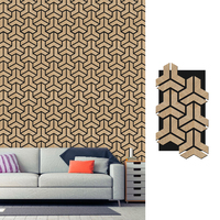 Panneau acoustique 3D personnalisé de forme spéciale, panneau mural insonorisant en feutre PET ondulé hexagonal pour studio et bureau