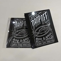 Buku Menu Restoran Minuman Anggur PVC Ukuran A4 Berkualitas Tinggi Anti Air dengan Spiral Binding Custom Pabrik