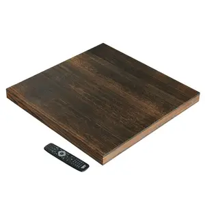 Farmhouse Decorative Oversized Coffee Table 24" Rustic Wooden Serving Tray Extra Large Square Ottoman Table Tray