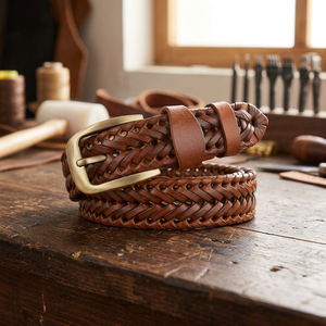 Épingles carrées en cuir de vachette écologique avec logo personnalisé, en acier robuste, imperméables, haute résistance, pour hommes, BS International - Product Image 1