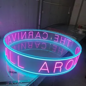 Personalizzazione esterna e interna a forma di led al neon segno per il pubblico