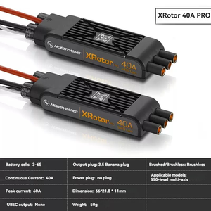 Hobbywing XRotor Pro 40A ESC Brushless <span class=keywords><strong>3</strong></span>-6S 40A Continuo OPTO Senza BEC Tecnologia DEO per Droni Multirotore 550 650 per Fotografia Aerea - Product Image 1