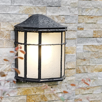 Applique murale LED vintage à montage en surface, étanche IP54, carrée, pour extérieur et intérieur, jardin, couloir