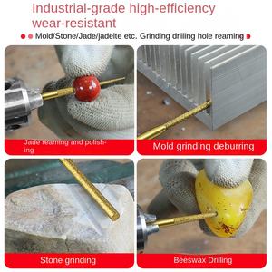 Uzatılmış elmas aşındırıcı disk titanyum kaplama 3mm silindirik seramik raybalama zımpara parlatma aracı yüksek sertlik profesyonel - Product Image 5