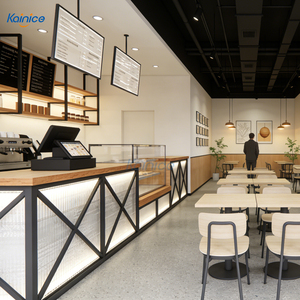 Idées de vitrines modernes en bois Kainice, comptoirs de présentation personnalisés pour cafés, boulangeries, magasins de <span class=keywords><strong>d</strong></span>étail, design <span class=keywords><strong>d</strong></span>'intérieur pour cafés - Product Image 1