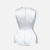 Nouvelle arrivée 2026 – Haut corset élégant sans manches en satin de haute qualité, coupe ajustée, pour soirée et bureau