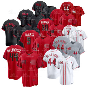 Camiseta del Estadio City Connect de Cincinnati 2026, Número 44 # De la Cruz 30 # Griffey Jr. 99 # McLain 29 #   Camiseta de Béisbol Americana Cosida Friedl - Product Image 1