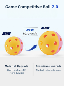 Ép phun Logo tùy chỉnh nhà máy bán buôn bán hàng trực tiếp của jusian 40 lỗ pickleball hai tông màu đúc - Product Image 2