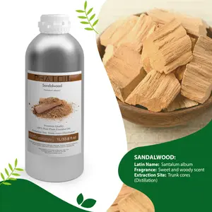 Extrait de plante en vrac d'usine huile essentielle de bois de santal de grande capacité pour les soins de la peau d'aromathérapie à domicile