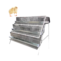 Cage à poulets à 3 niveaux de type A en acier galvanisé, nouvelle cage de batterie pour volailles, marque HaoKai, garantie 1 an, fabriquée en Chine