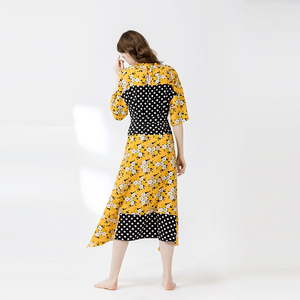 Modische Sommer Ladies'Flower 100% Polyester Kleider frauen Maxi Ärmellose Kleider - Product Image 6