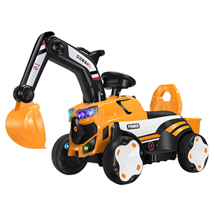 Vehículo de Construcción Multifuncional para Niños - <span class=keywords><strong>Tractor</strong></span> Montable con Barra de Remolque y Brazo Excavador, Batería de 6V para Niños de 3 a 8 Años - Product Image 2