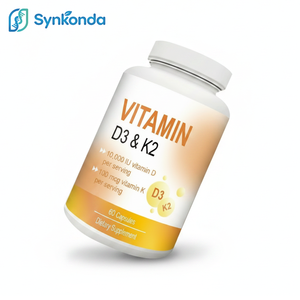 Cápsulas de Gel Suave de Vitamina D3 K2 de Marca Privada OEM 10000UI, Apoyo para la Salud Ósea, Cardíaca e Inmunológica, Vitaminas, Minerales y Suplementos - Product Image 1