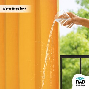 Rideaux d'extérieur haut de gamme imperméables jaunes au design contemporain vibrant pour patios, balcons et espaces de jardin - Product Image 6