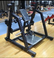 Appareil de fitness commercial : Machine à étirer le dos et à ramer linéaire à charge de plaques pour la musculation en salle de sport L24