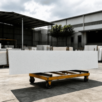 12mm Off-White Hellgraue Feinschliffige Reine Acryl-Solid-Surface-Platte Großhandel für Villa-Küchenarbeitsplatten