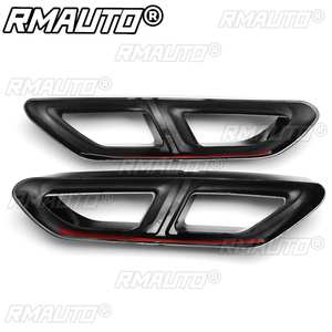 2 pièces pour VW Passat B8 R-Line Variant 2016-2019, garniture de couvercle de tuyau d'échappement, cadre décoratif de sortie d'échappement, kits de carrosserie - Product Image 2