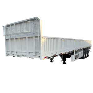 Semi-remorques à parois latérales bon marché <span class=keywords><strong>de</strong></span> Chine, 3 essieux, 40, 50, 60 tonnes, remorque à parois latérales, remorque <span class=keywords><strong>de</strong></span> fret à vendre - Product Image 1