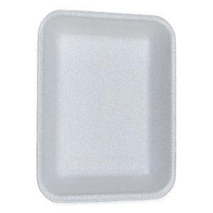Barquettes à viande GEN 400/carton 8,7 x 6,6 x 1,1 en plastique blanc 3PWH - Product Image 4