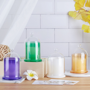 Campana de <span class=keywords><strong>Cristal</strong></span> Transparente Vacía con Base de Color Estilo Amor, Cubierta Tipo Campana para Flores, Postres, Velas, Bodas - ¡Gran Oferta! - Product Image 3