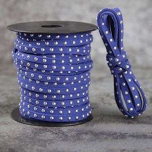 Ruban en faux daim clouté durable et tendance de 5 cm pour la décoration artisanale et les accessoires vestimentaires, 20 yards/rouleau - Product Image 5