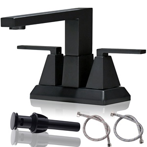 Grifo AOWE de Alta Calidad con Diseño Moderno, 2 Manijas, Montaje en Cubierta con Distancia entre Ejes de 4 Pulgadas, Sin Contacto, Cerámica, Aleación de Zinc Ennegrecida, Garantía de 5 Años - Product Image 6