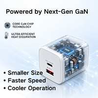 Chargeur rapide GaN 45W double port USB-C PD, adaptateur mural avec prise pliable, bloc de charge de voyage pour iPhone et ordinateur portable, vente en gros OEM