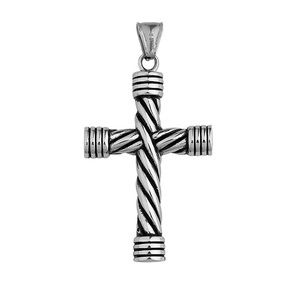 Stainless Steel Cross Pendant Vintage Cross Pendants <b>Necklaces</b> Men for Women Never Fade Religious Jewelry <b>Titanium</b> Steel Color - Product Image 6