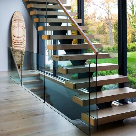VIKO Single Stinger Modern Led Wooden Stairs Mono Stringer Staircase