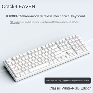 Crack K108 Examination PBT Side Carved Hot Plug RGB Game Cable Tea Axis Office E-sports Triple Mode Full Size USB <strong>Keyboard</strong> - Product Image 6