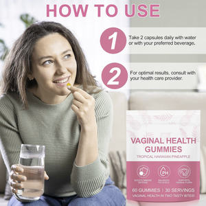 Premium PH Balance Gummy Vaginal Health Gummies para mujeres Etiqueta privada Hawaiian Pineapple Boost Immune al por mayor - Product Image 4