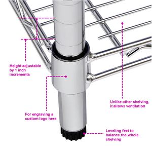 Venta caliente 6 niveles 18 "D X 72" W X 79 "H Estante de almacenamiento de alambre ajustable Estantes de alambre de cultivo de setas comerciales populares - Product Image 2