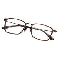 Lunettes de vue de luxe haut de gamme en titane et acétate imprimé, monture écaille de tortue, unisexe, nouveauté