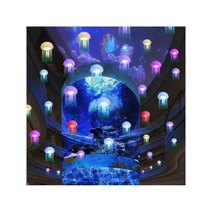 야외 조명 쇼 축제 휴일 장식 조명 RGB 색상 변경 LED 인공 해파리 모티브 램프