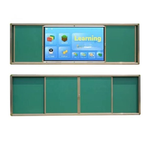 Pizarra Móvil Fuhuitong N002 Personalizada para Aula Escolar, de 86/75/65 Pulgadas, con Marco de Aleación de Aluminio, Montada en la Pared, Verde y Blanca - Product Image 3