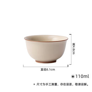 Tasse à thé Pu'er en céramique Mo Ji <span class=keywords><strong>Hui</strong></span> <span class=keywords><strong>Huang</strong></span> Ng Fat Dehua, service à thé Kung Fu, luxe léger rétro chinois, tasse à thé simple pour la maison - Product Image 6